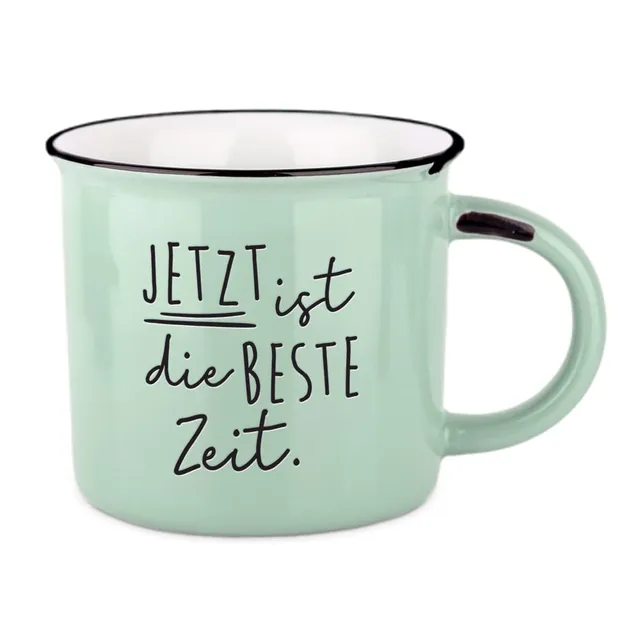 grafik-werkstatt-vintage-becher-keramik-jetzt-ist-die-beste-zeit-400-ml image 1