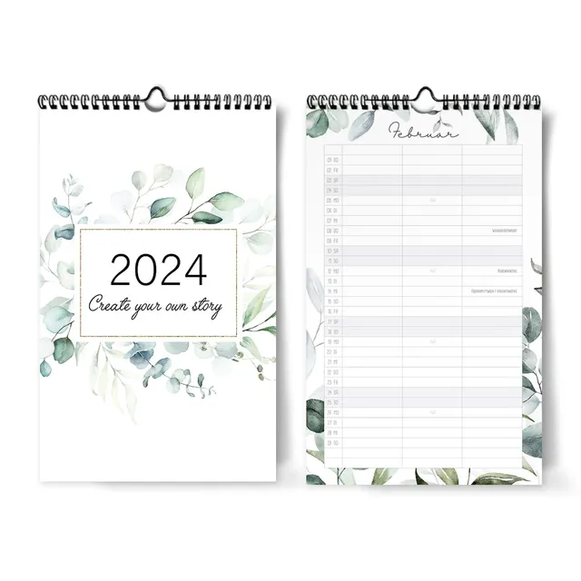 gr-tz-verlag-kalender-f-r-zwei-2024-wandkalender-3-spalten-eukalyptus-19-x-32-cm image 1