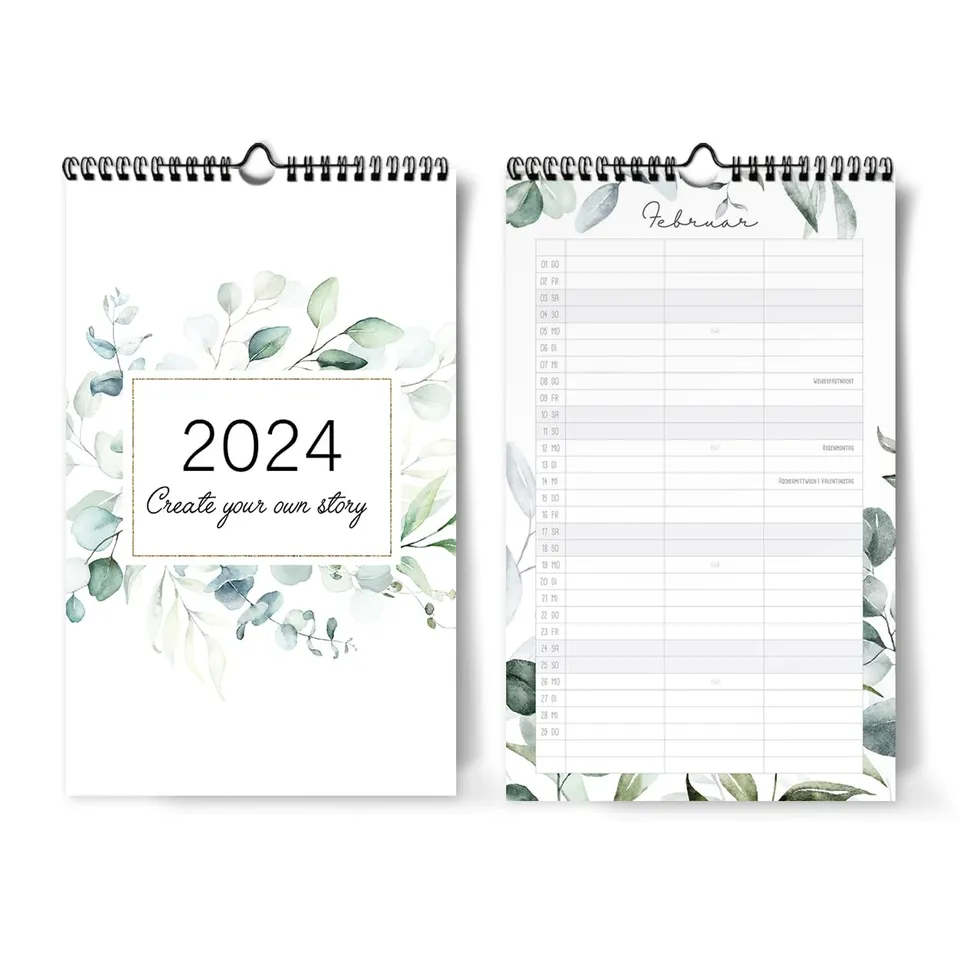 gr-tz-verlag-kalender-f-r-zwei-2024-wandkalender-3-spalten-eukalyptus-19-x-32-cm image 1