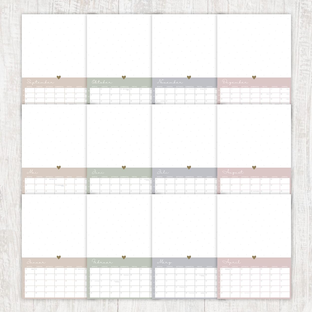 gr-tz-verlag-bastelkalender-2024-wandkalender-din-a4-mit-goldfolie image 6