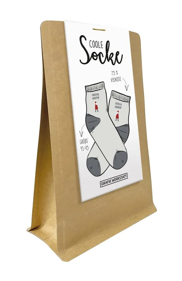 grafik-werkstatt-freizeitsocken-herren-grau-41-45-weihnachten-lustig image 1