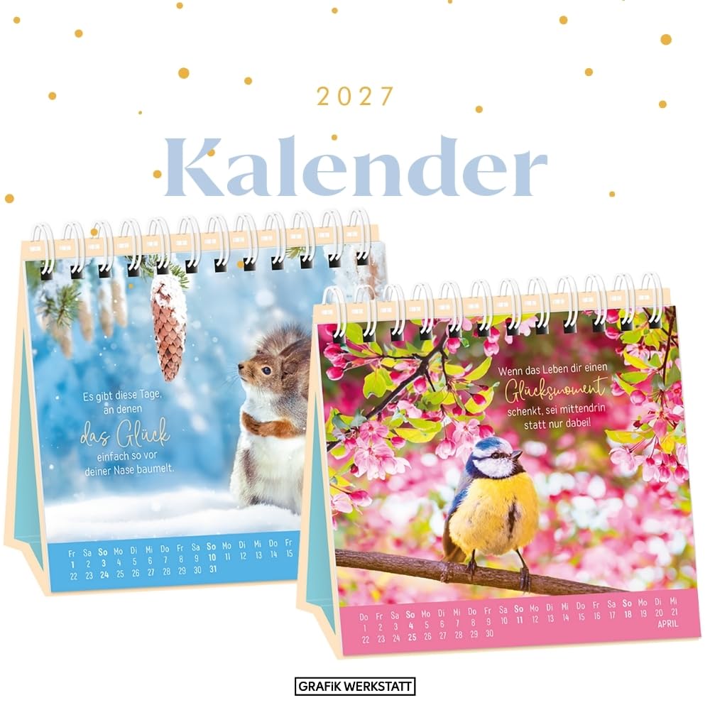 grafik-werkstatt-classic-line-tischkalender-2027-extraportion-gl-ck-aufsteller image 2