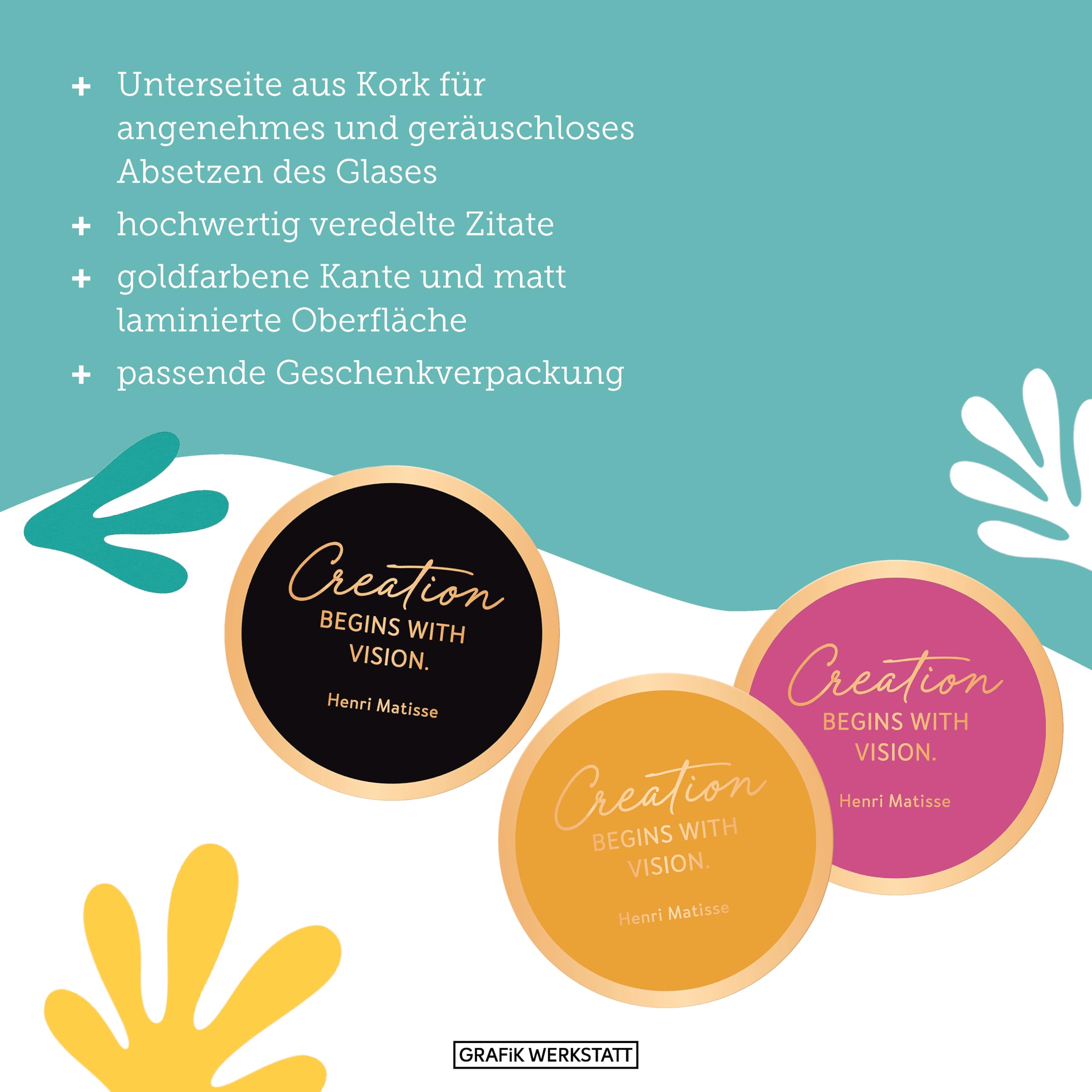 grafik-werkstatt-henri-matisse-kork-untersetzer-set-rund-6-st-ck-10-5-cm-6-farbe image 4