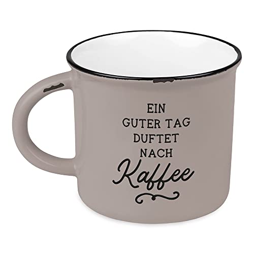 grafik-werkstatt-kaffeetasse-vintage-ein-guter-tag-keramik-becher-400-ml-grau image 7