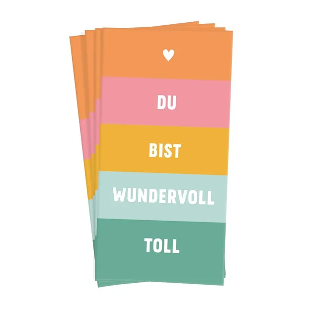 grafik-werkstatt-taschent-cher-mit-spruch-10-st-ck-du-bist-wundervoll image 1