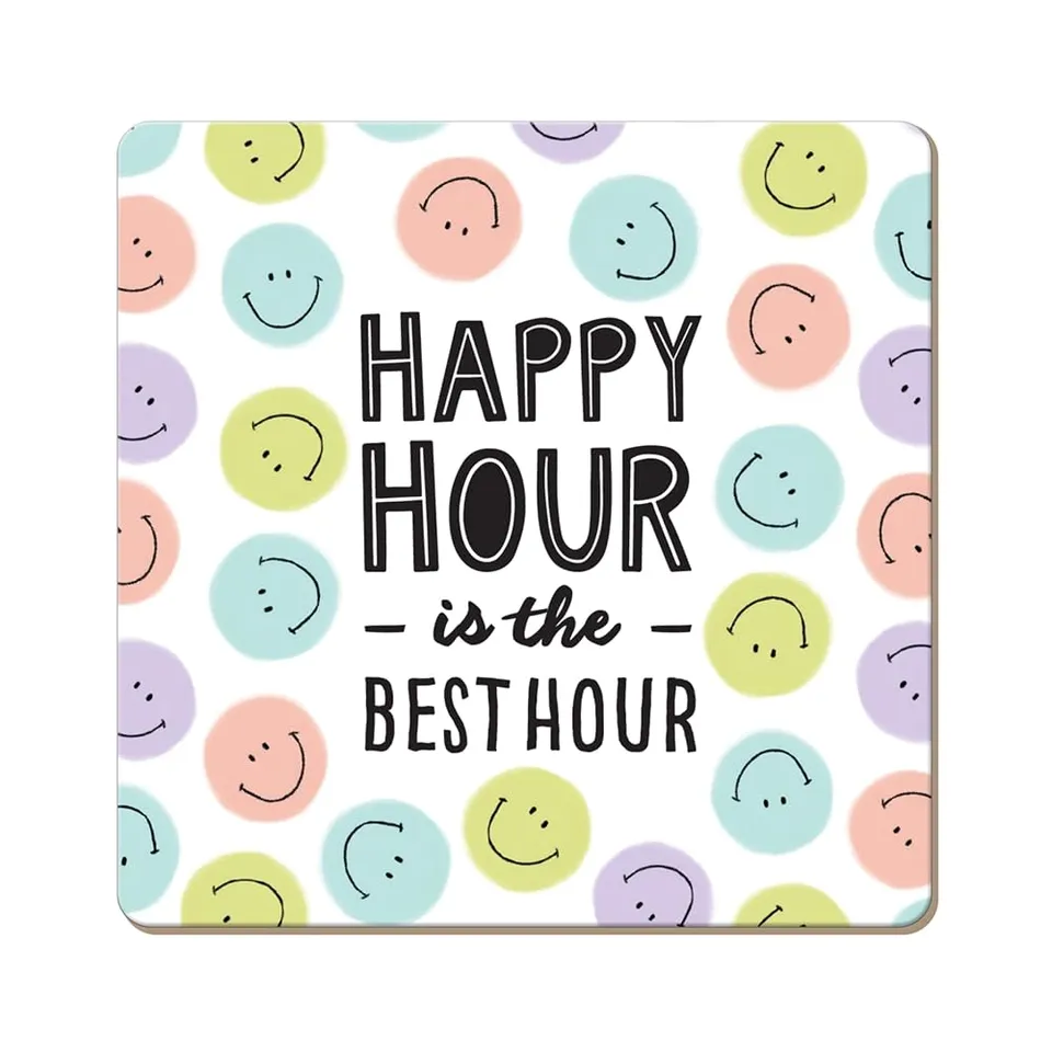 grafik-werkstatt-kork-untersetzer-happy-hour-9-5x9-5-cm image 1