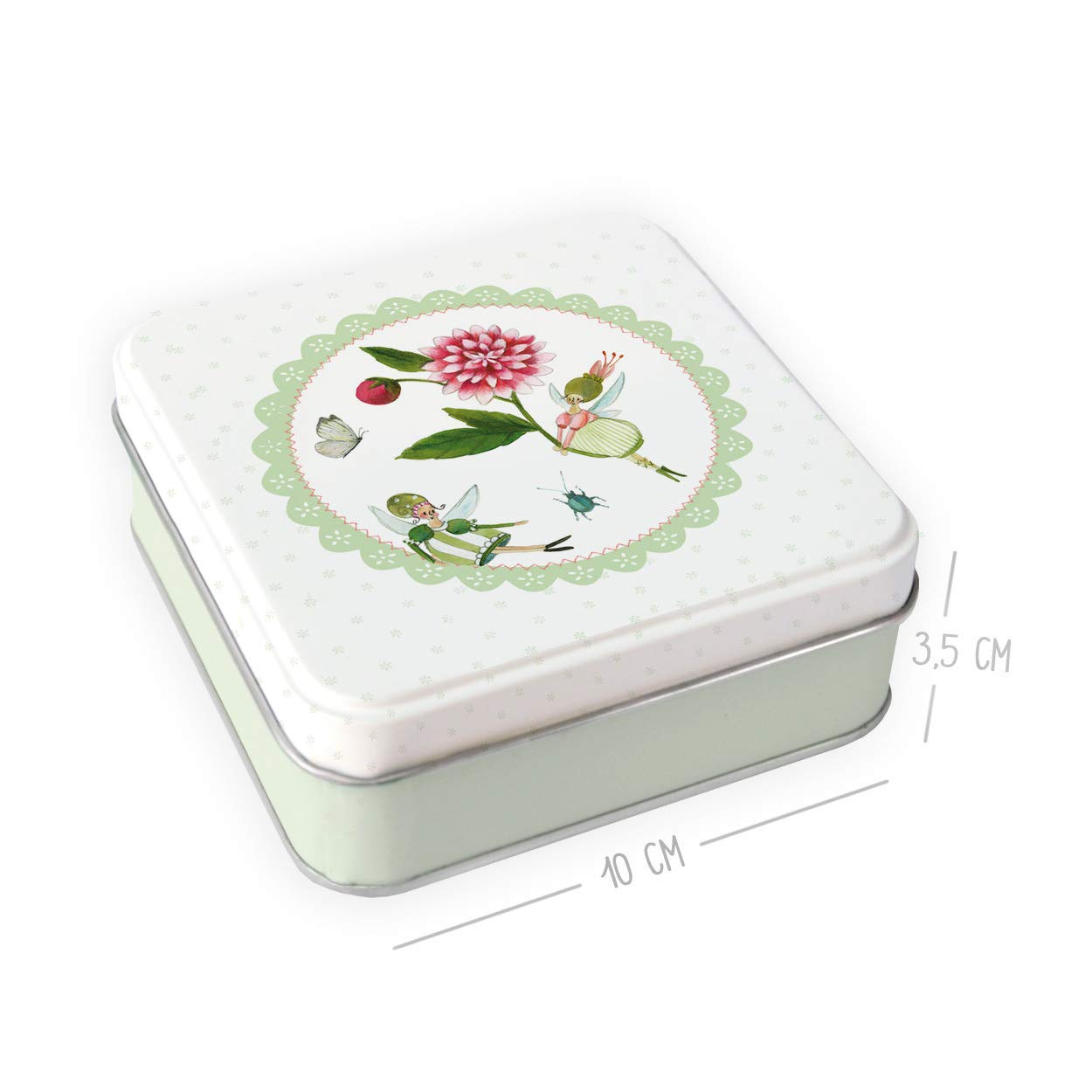 gr-tz-verlag-geschenkdose-blumenelfen-blechdose-klein-quadratisch-mit-deckel image 2
