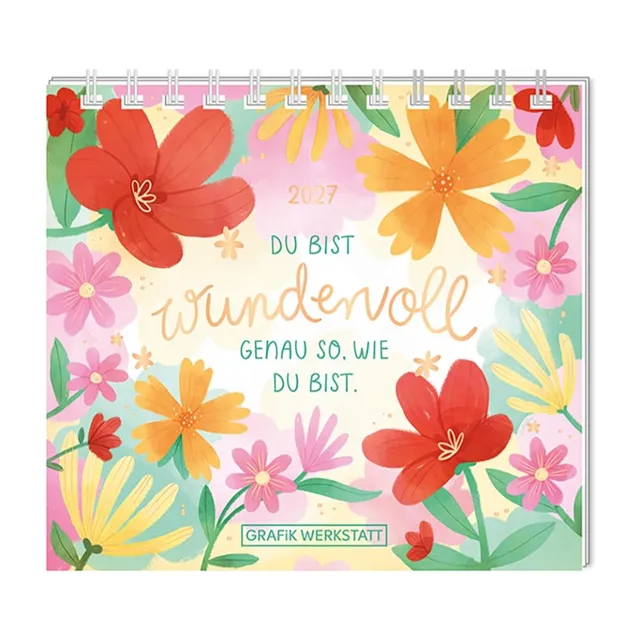 grafik-werkstatt-mini-kalender-2027-du-bist-wundervoll-mini-kalender-mit-spruch- image 1