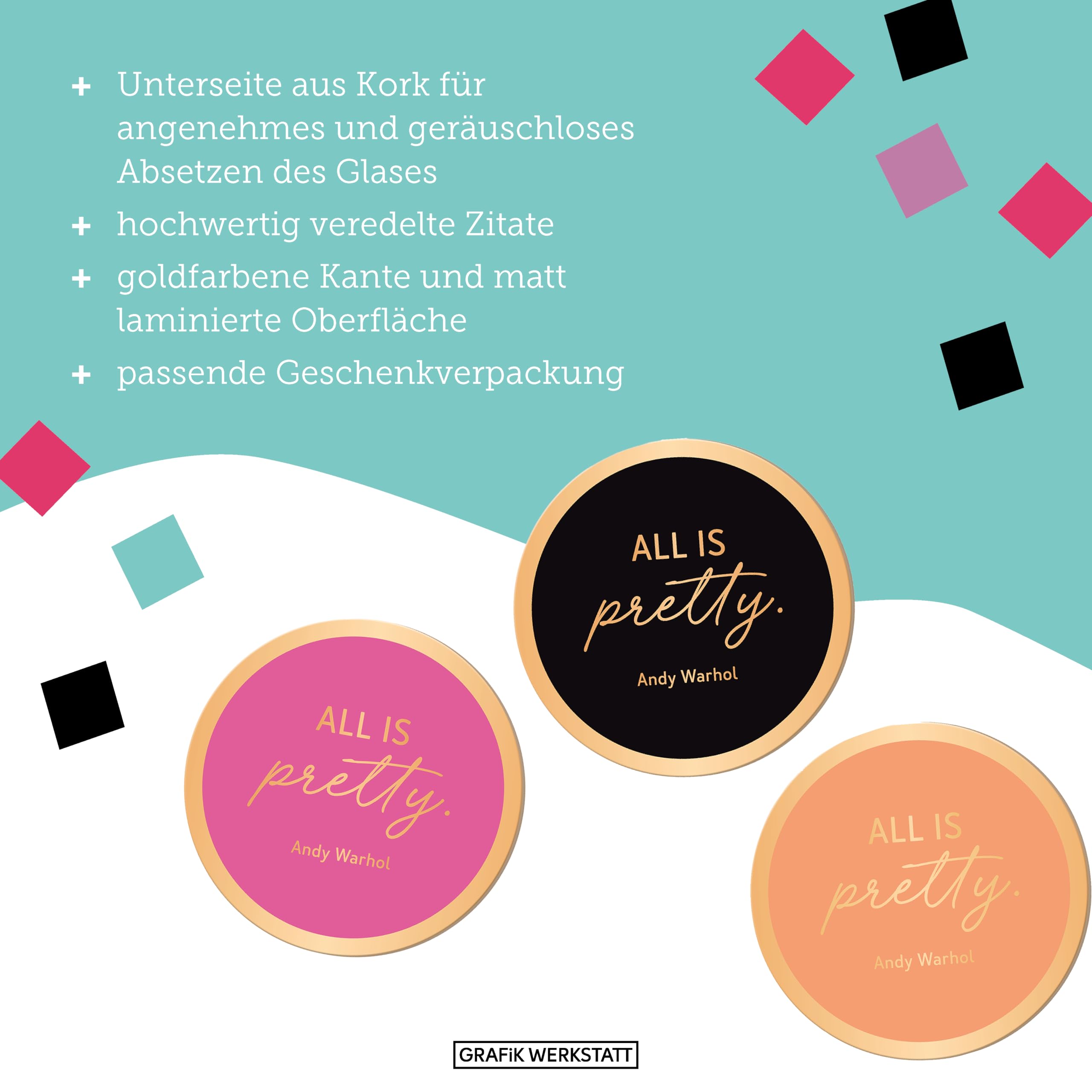 grafik-werkstatt-andy-warhol-kork-untersetzer-set-rund-6-st-ck-10-5-cm-6-farben image 4
