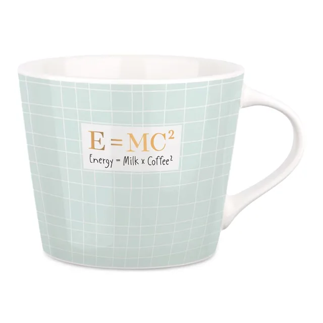 grafik-werkstatt-schreibkram-manufaktur-kaffeetasse-e-mc-porzellan-420-ml-mit-ec image 1