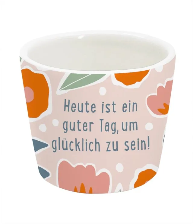 grafik-werkstatt-eierbecher-porzellan-heute-ist-ein-guter-tag-um-gl-cklich-zu-se image 1