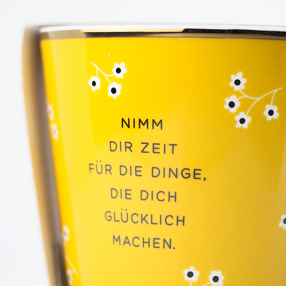 grafik-werkstatt-kaffee-tasse-porzellan-420-ml-nimm-dir-zeit-gold-mit-echtgold image 2
