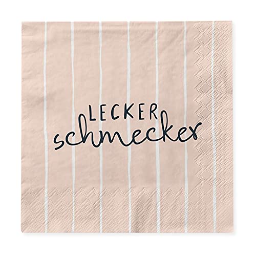 grafik-werkstatt-servietten-mit-spruch-rosa-streifen-12-5-x-12-5-cm-20-st-ck image 3