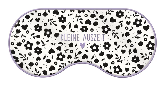 grafik-werkstatt-schlafmaske-kleine-auszeit-schwarz-wei-unisex image 1