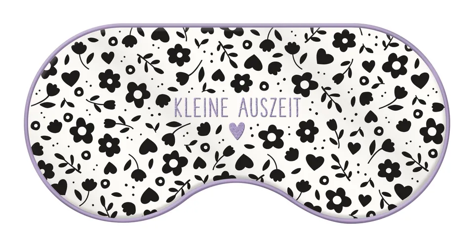 grafik-werkstatt-schlafmaske-kleine-auszeit-schwarz-wei-unisex image 1