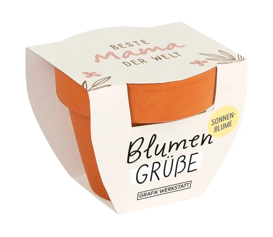 grafik-werkstatt-blumengr-e-mini-terrakotta-t-pfchen-sommerblumen-mix-beste-mama image 1