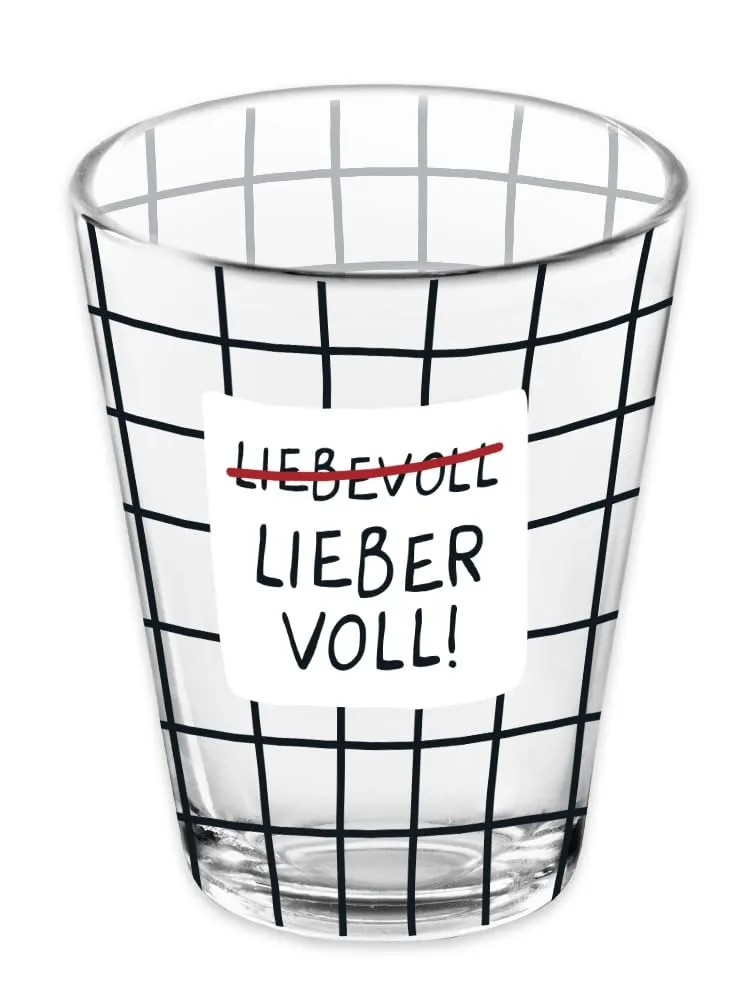 grafik-werkstatt-schnapsglas-60-ml-liebevoll-lieber-voll image 1