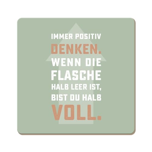 grafik-werkstatt-untersetzer-kork-immer-positiv-denken-bunt-9-5-x-9-5-cm image 2