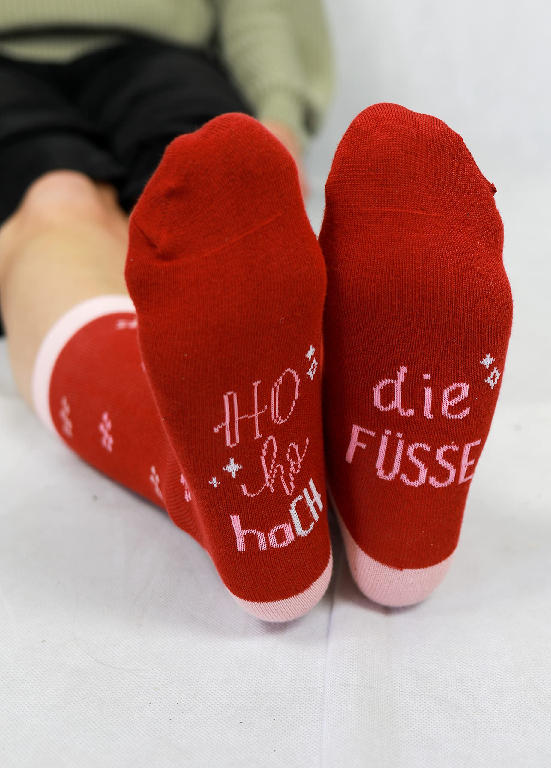 grafik-werkstatt-freizeitsocken-weihnachten-damen-rot-bunte-socken-gr-36-40 image 2
