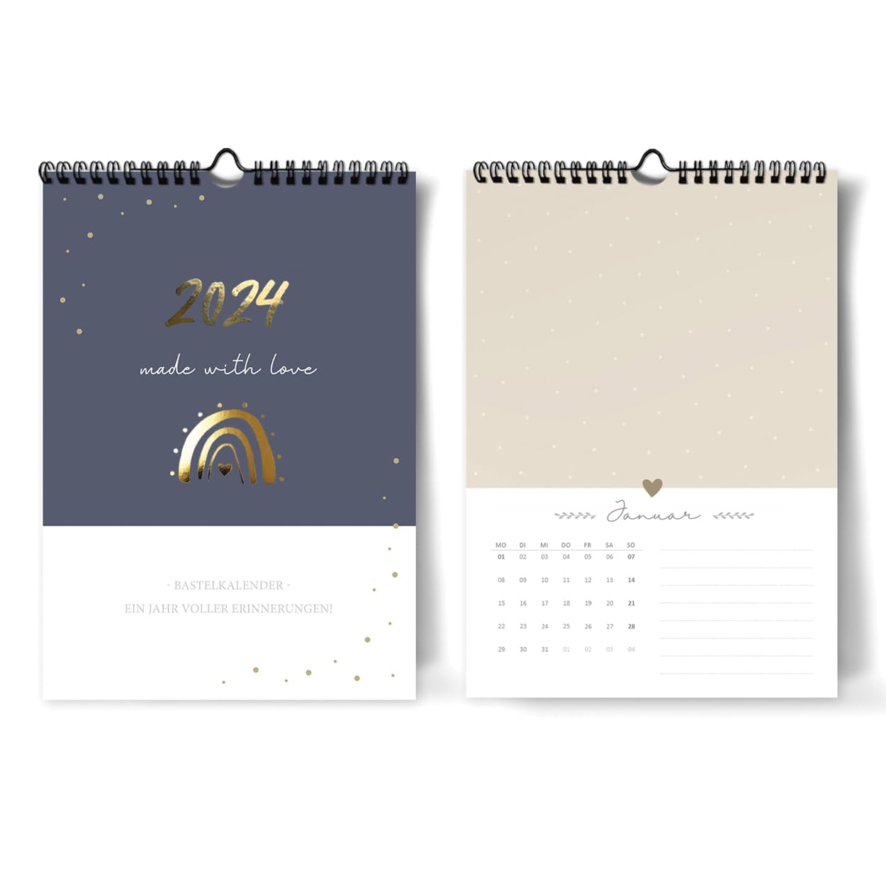 gr-tz-verlag-fotokalender-2024-blattgold-a4-wandkalender-zum-selbstgestalten image 1