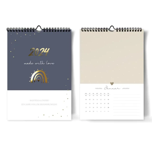 gr-tz-verlag-fotokalender-2024-blattgold-a4-wandkalender-zum-selbstgestalten image 1