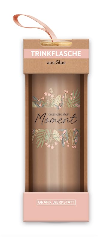 grafik-werkstatt-glas-trinkflasche-550-ml-genie-e-den-moment-bunt image 7