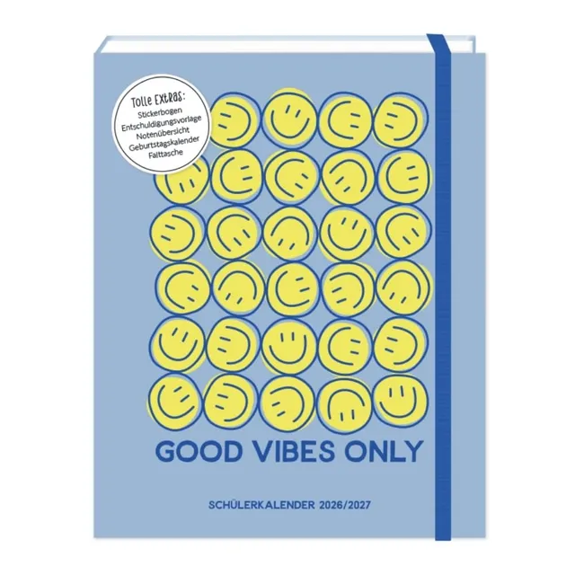 grafik-werkstatt-sch-lerkalender-2026-2027-good-vibes-only-softcover image 1