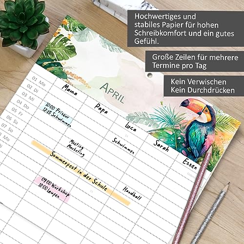 gr-tz-verlag-familienplaner-2024-tiere-wandkalender-5-spalten-22-x-43-cm image 8