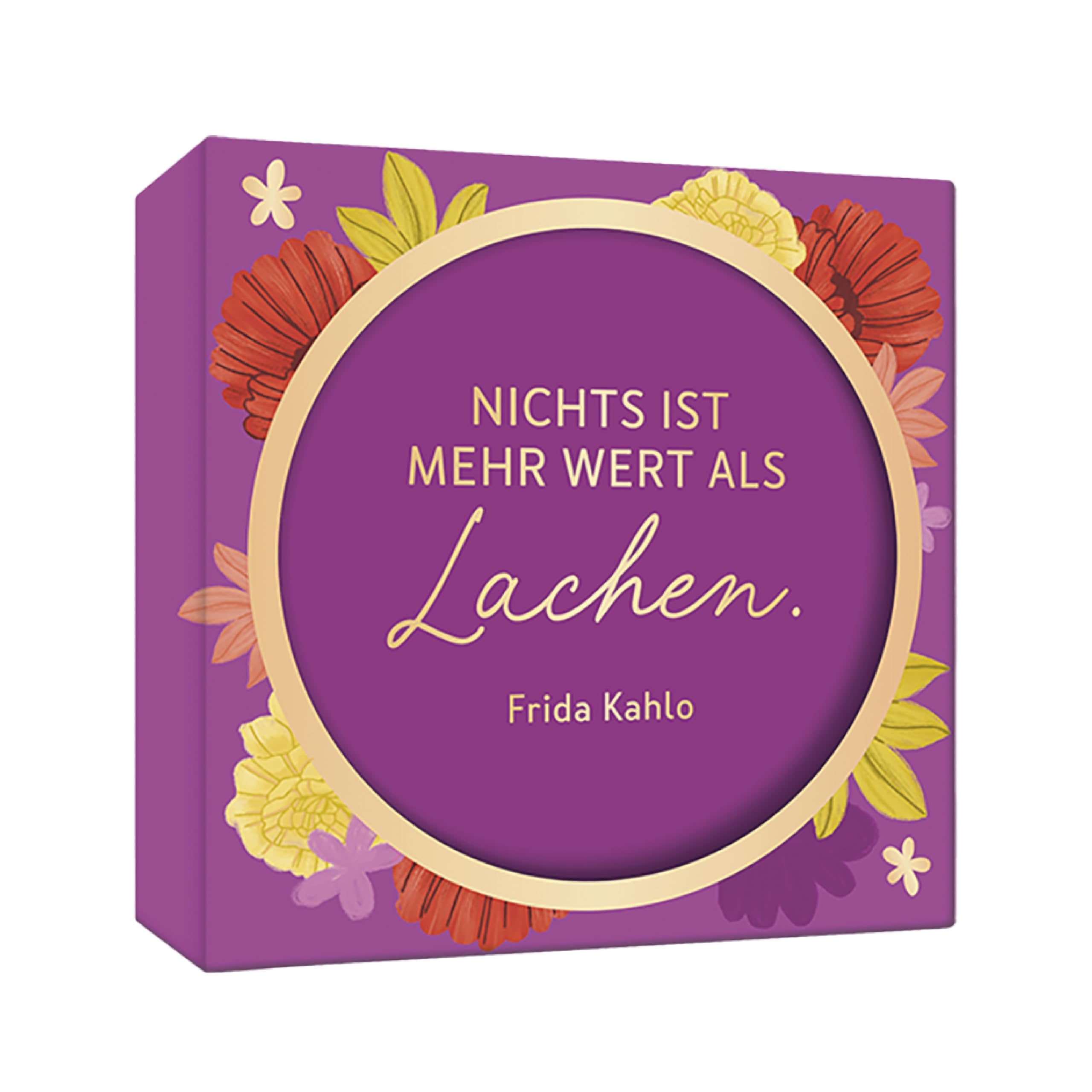grafik-werkstatt-genuss-design-korkuntersetzer-frida-kahlo-6er-set-rund-bunt image 1