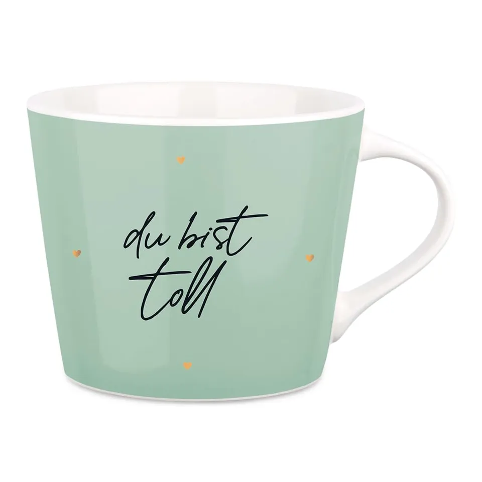 grafik-werkstatt-schreibkram-manufaktur-kaffeetasse-du-bist-toll-porzellan-echtg image 1