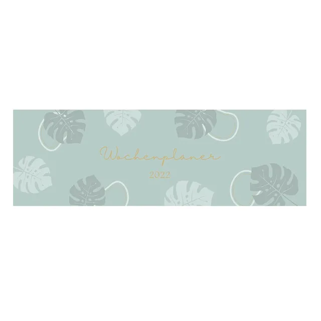 gr-tz-verlag-wochenplaner-tischkalender-quer-32-x-10-5-cm-bl-tter-design-mit-gol image 1