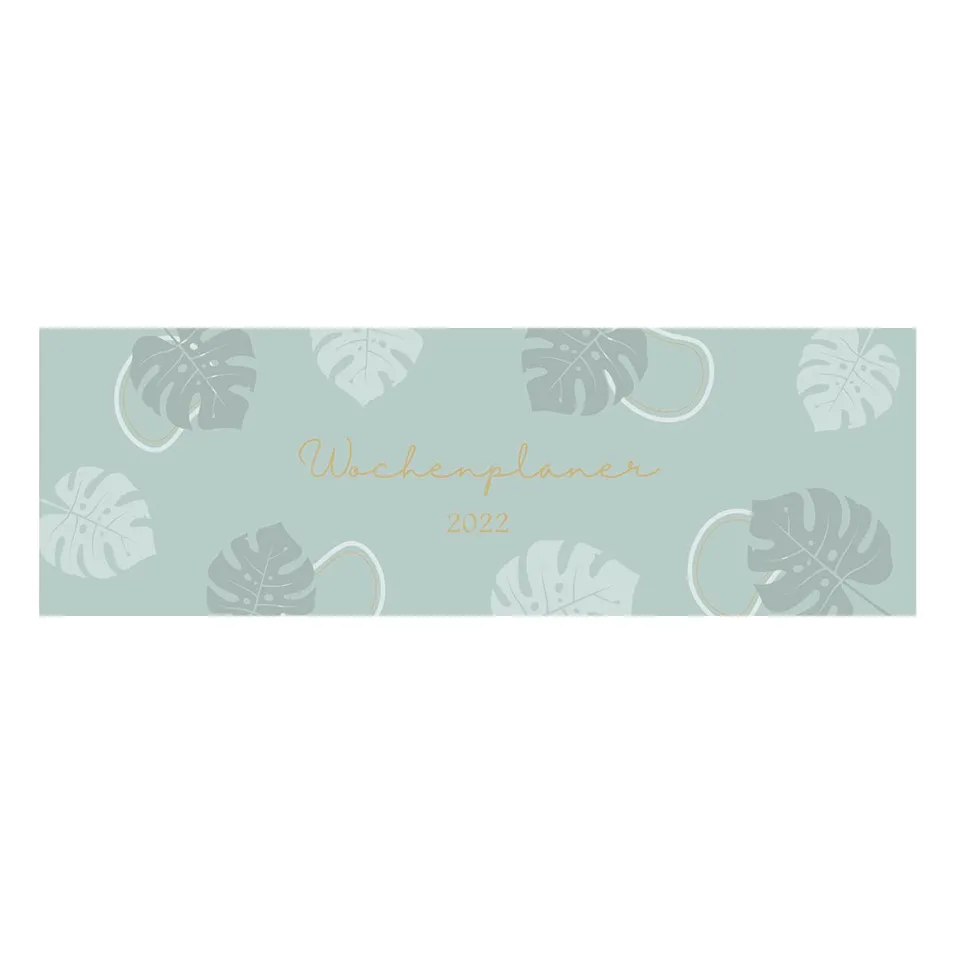 gr-tz-verlag-wochenplaner-tischkalender-quer-32-x-10-5-cm-bl-tter-design-mit-gol image 1