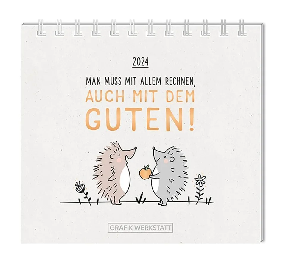 grafik-werkstatt-das-original-mini-kalender-2024-man-muss-mit-allem-rechnen image 1