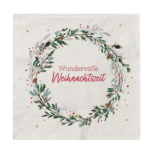 grafik-werkstatt-servietten-wundervolle-weihnachtszeit-20-st-ck-rot image 1