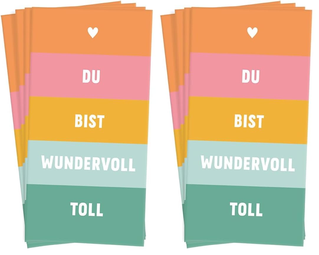 grafik-werkstatt-taschent-cher-mit-spruch-10-st-ck-du-bist-wundervoll image 2