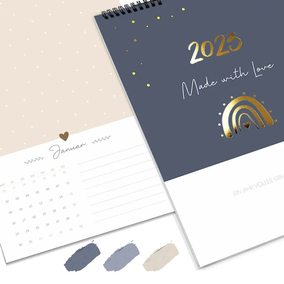 gr-tz-verlag-bastelkalender-blattgold-a4-wandkalender-fotokalender-zum-selbstges image 1