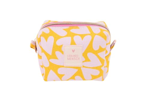 grafik-werkstatt-kosmetiktasche-make-up-schminktasche-gelb-lieblingsmensch image 2