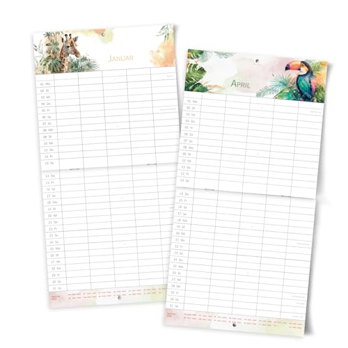 gr-tz-verlag-familienplaner-2024-tiere-wandkalender-5-spalten-22-x-43-cm image 7