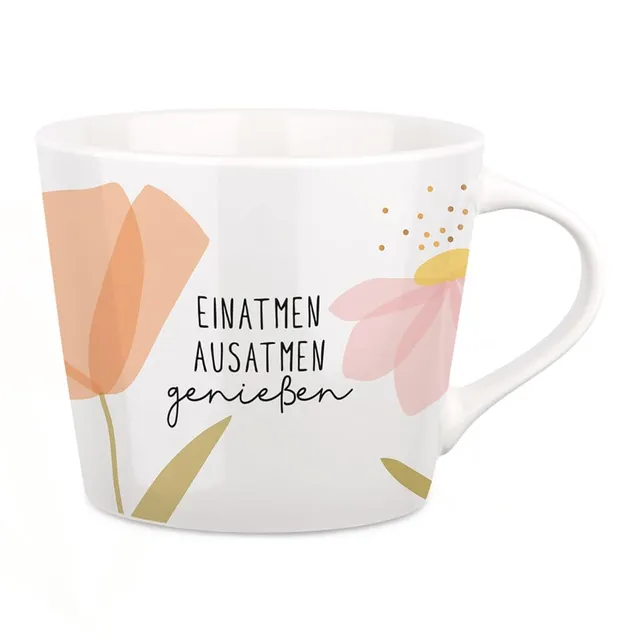 grafik-werkstatt-kaffeetasse-einatmen-porzellan-tasse-420-ml-mit-echtgold image 1