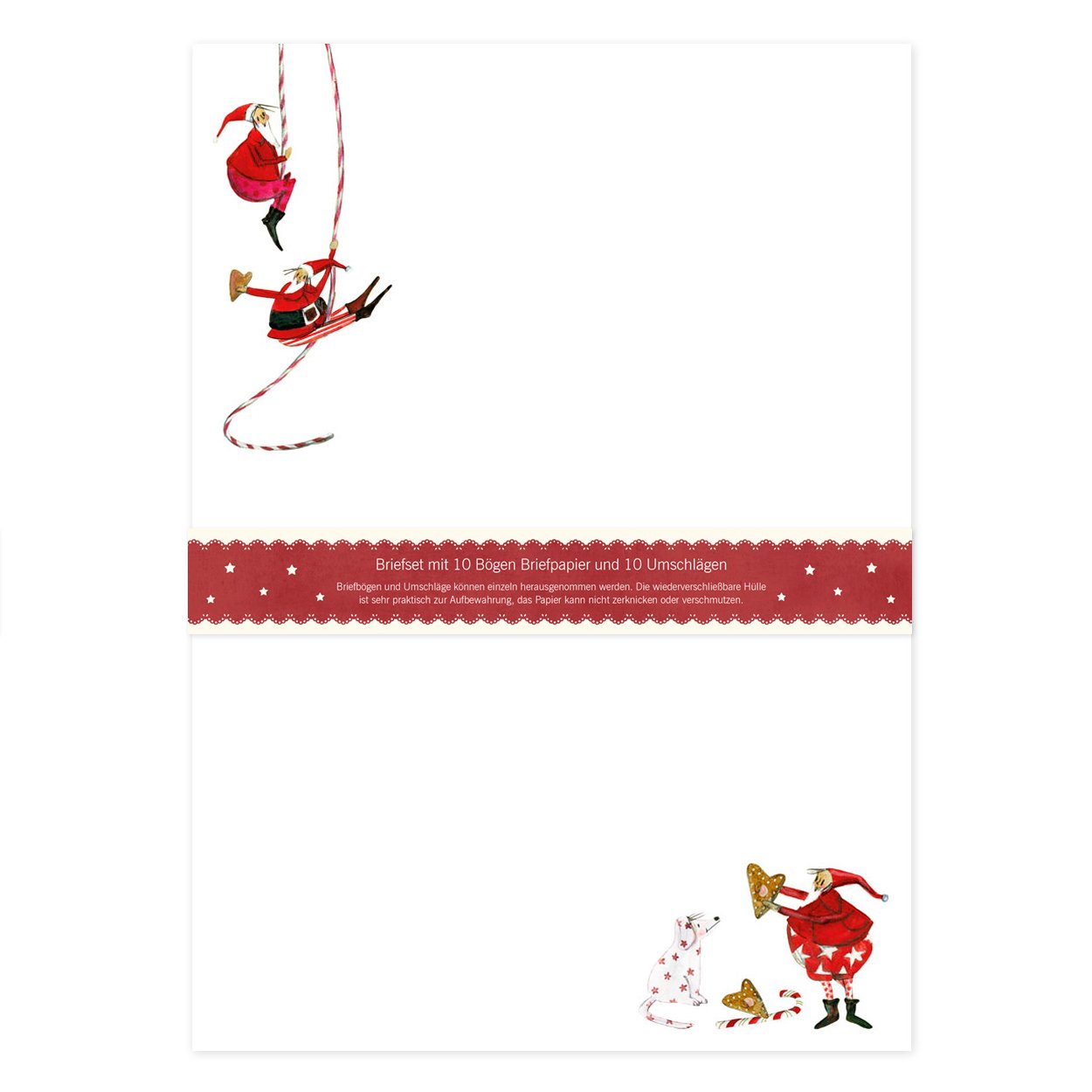 gr-tz-verlag-briefpapier-set-wichtel-an-schn-ren-din-a4-mit-umschl-gen-wichtel-u image 1