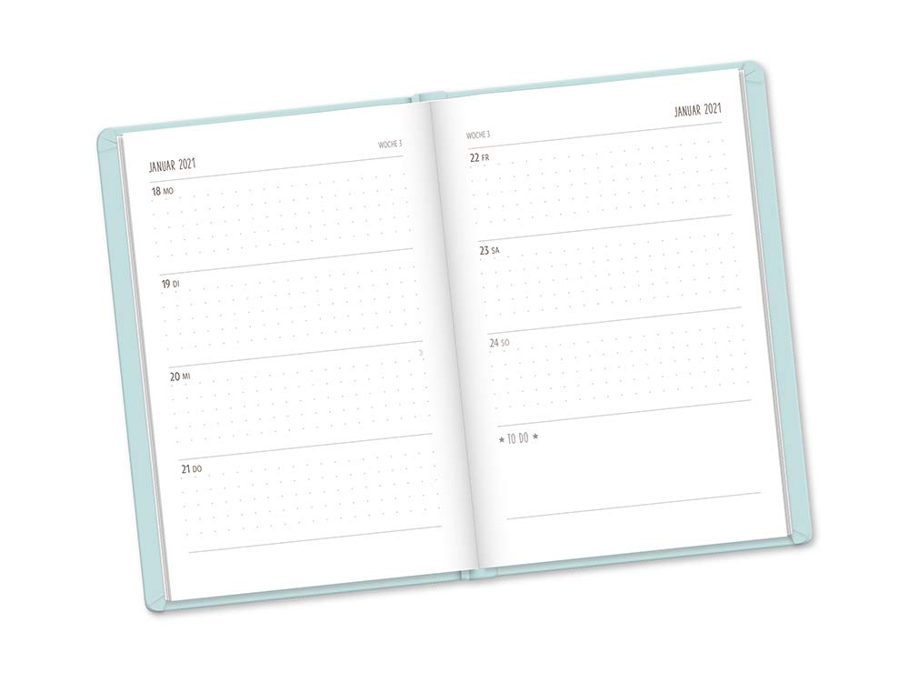 grafik-werkstatt-terminplaner-lederlook-a6-mint-2021 image 2