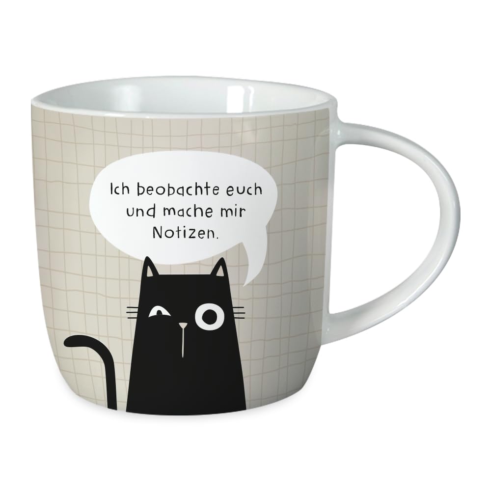 grafik-werkstatt-kaffeetasse-ich-beobachte-euch-porzellan-300-ml image 1