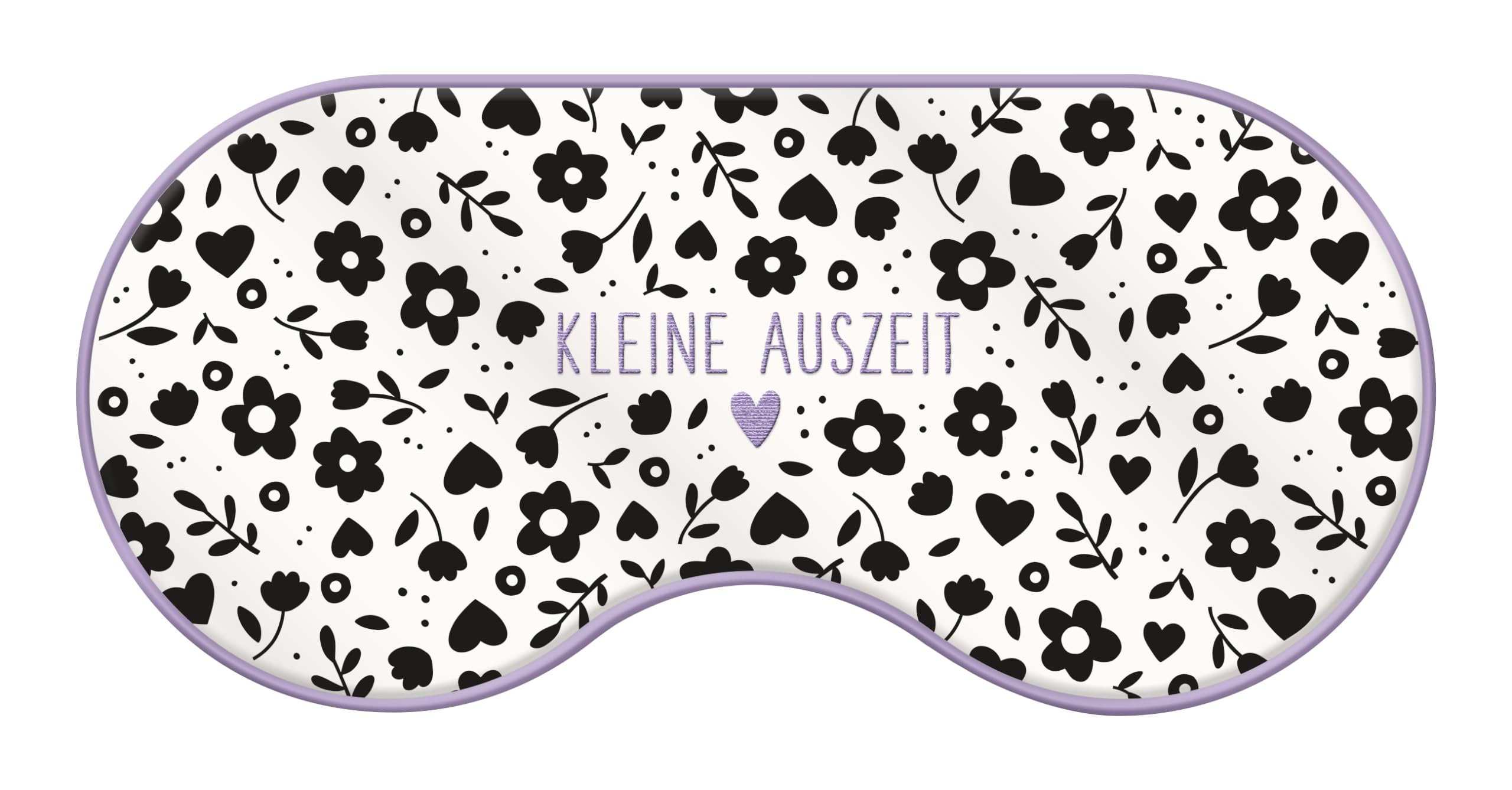 grafik-werkstatt-schlafmaske-kleine-auszeit-schwarz-wei-unisex image 1