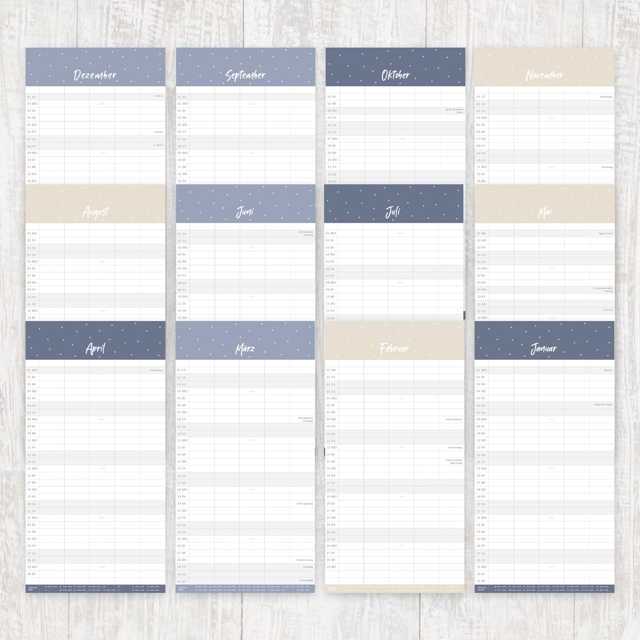 gr-tz-verlag-familienkalender-2024-wandkalender-5-spalten-blattgold-22-x-43-cm image 6