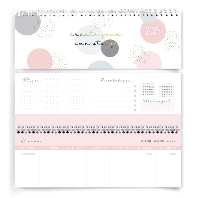 gr-tz-verlag-luxus-tischkalender-wochenkalender-2023-quer-mit-datum-tischquerkal image 1