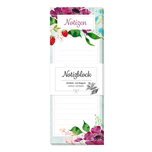 gr-tz-verlag-magnet-notizblock-blumen-bunt-einkaufsliste-liniert-60-blatt image 2