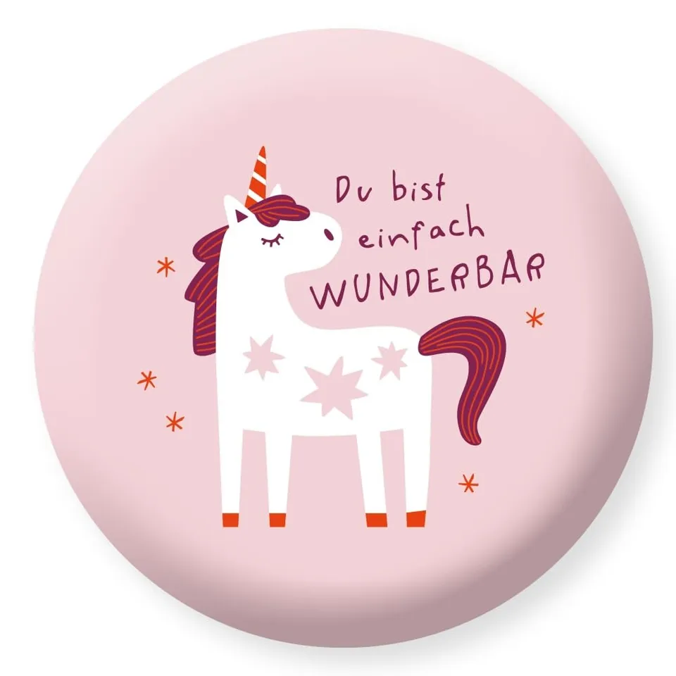 grafik-werkstatt-rundes-radiergummi-einhorn-kinder-radierer-5-5-cm image 1