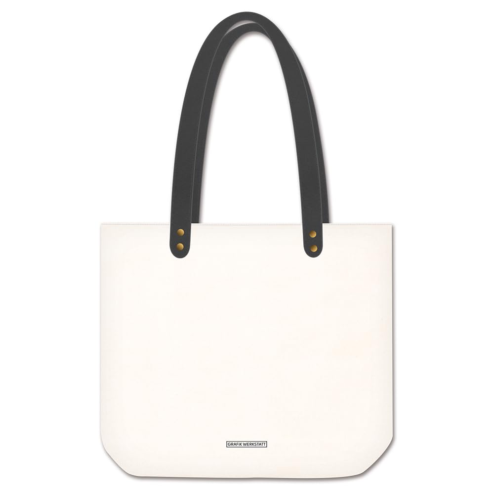 grafik-werkstatt-shopper-oohlala-damen-tasche-leinenoptik-schwarz-wei-25-liter image 2