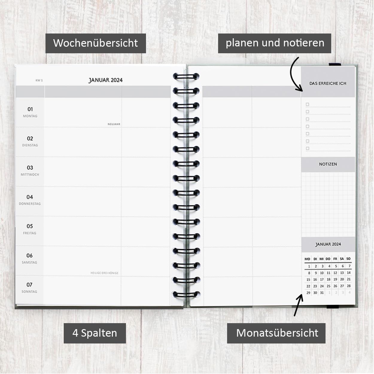 gr-tz-verlag-terminplaner-organizer-2024-a5-1-woche-2-seiten-ringbuch image 3