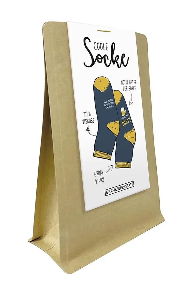 grafik-werkstatt-herren-freizeitsocken-bier-gr-41-45-gute-laune-socke image 1